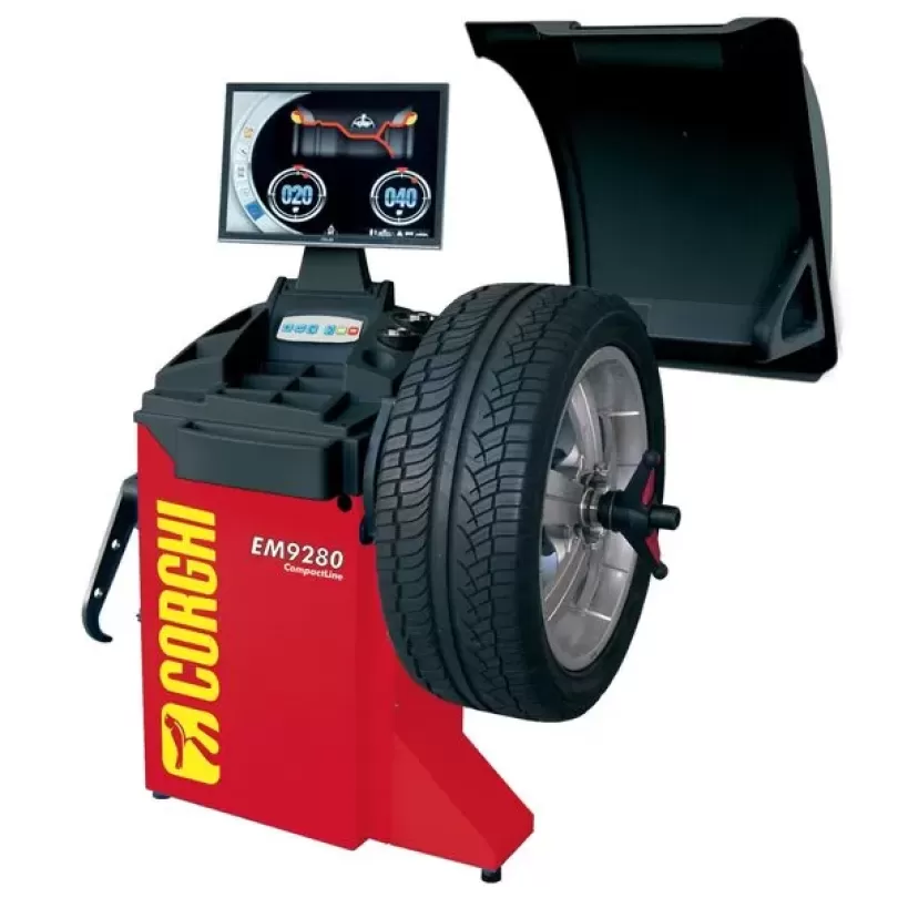Máy cân bằng lốp xe con, màn hình LCD