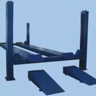 Cầu nâng 4 trụ 16 tấn, bàn nâng phẳng (3 pha, màu xanh RAL 3166).