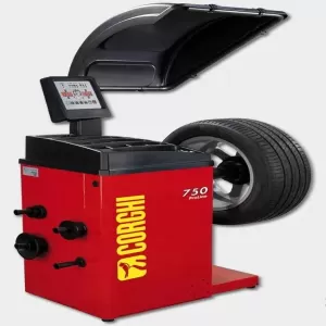 Máy cân bằng lốp xe con, hiển thị LED, phanh điện